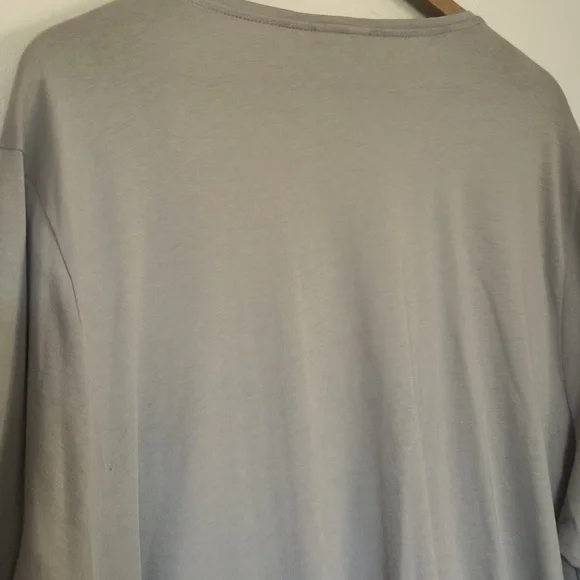 J.Jill Gray Crochet Lace Overlay 3/4 Sleeve Blouse Sz 4XL Women - Picture 7 of 10